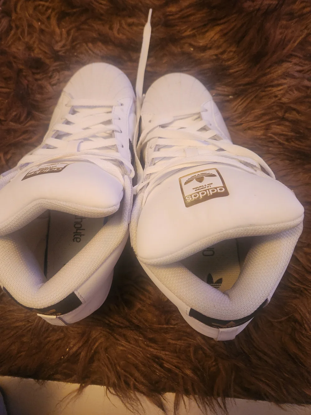 adidas White and Black Classic Superstar Sneakers